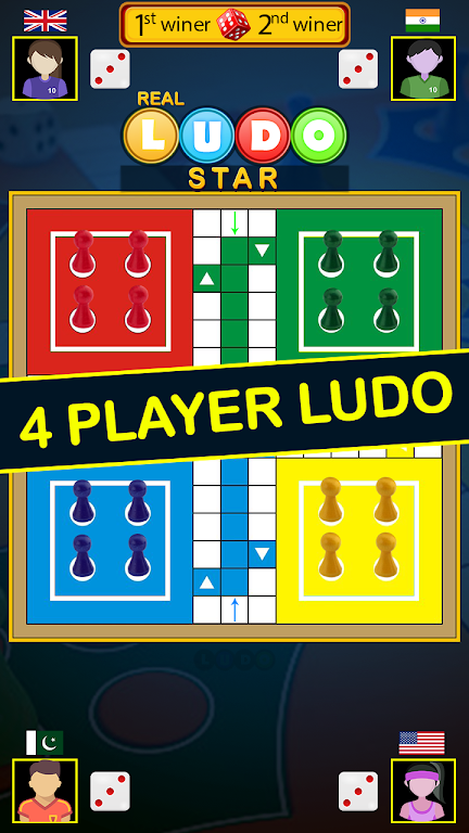 Real Ludo Star King : Board Game ภาพหน้าจอ 1