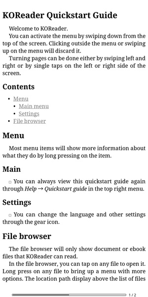 KOReader スクリーンショット 1