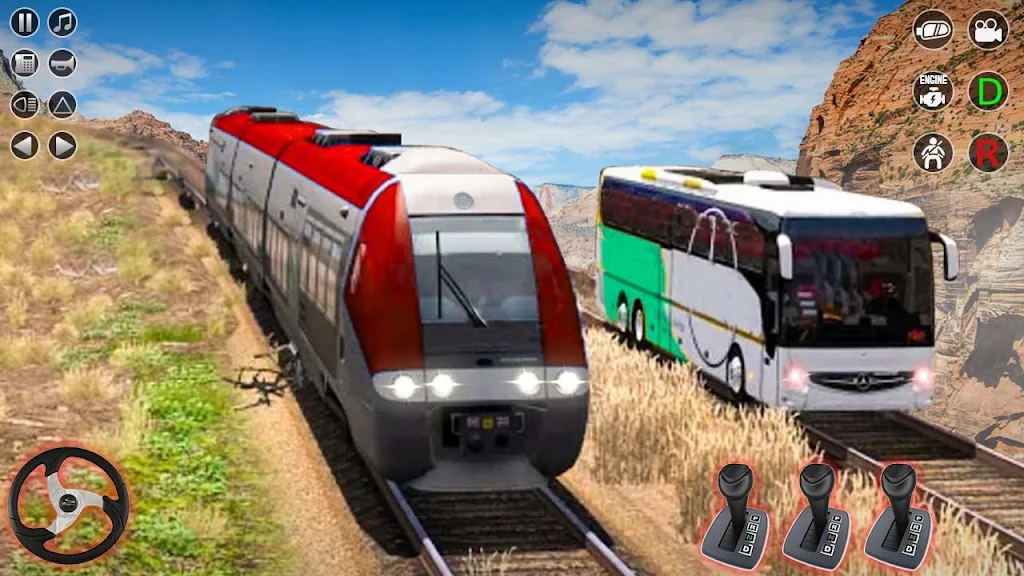 Schermata Train Racing 3d- Bus Vs Train 0