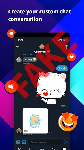 IFake: Fake Chat Messages Capture d'écran 0