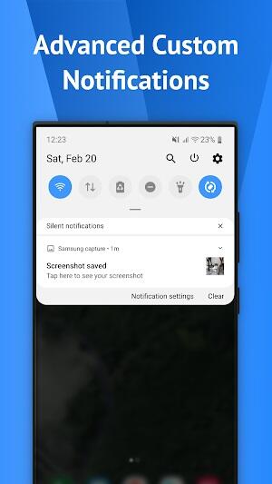 One Shade: Custom Notification Capture d'écran 0