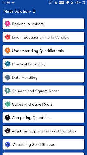 Class 8 Maths Solution NCERT 螢幕截圖 0