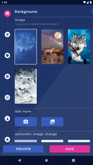 Night Wolf Live Wallpaper Schermafbeelding 0