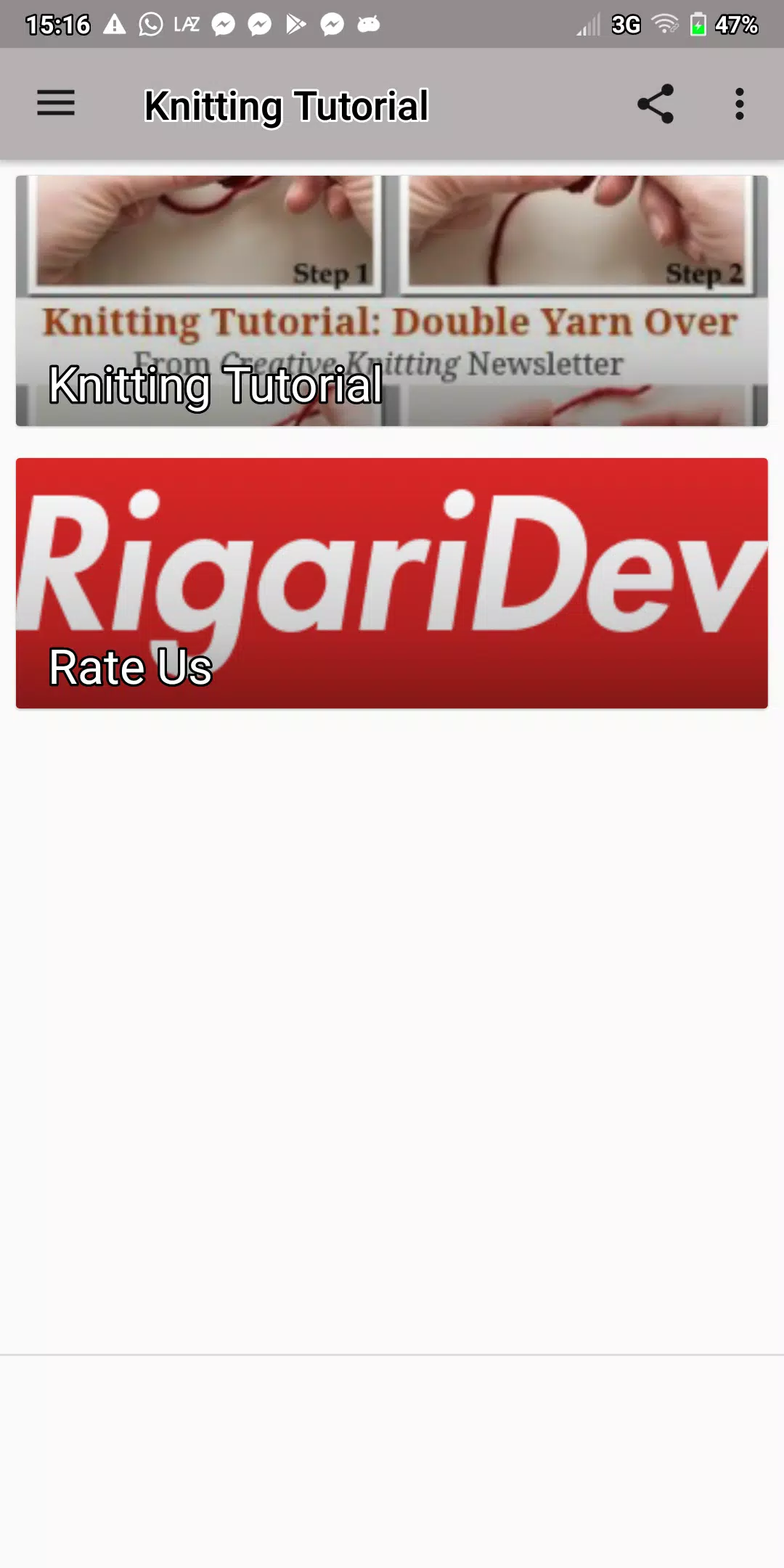 Knitting Tutorial 螢幕截圖 1