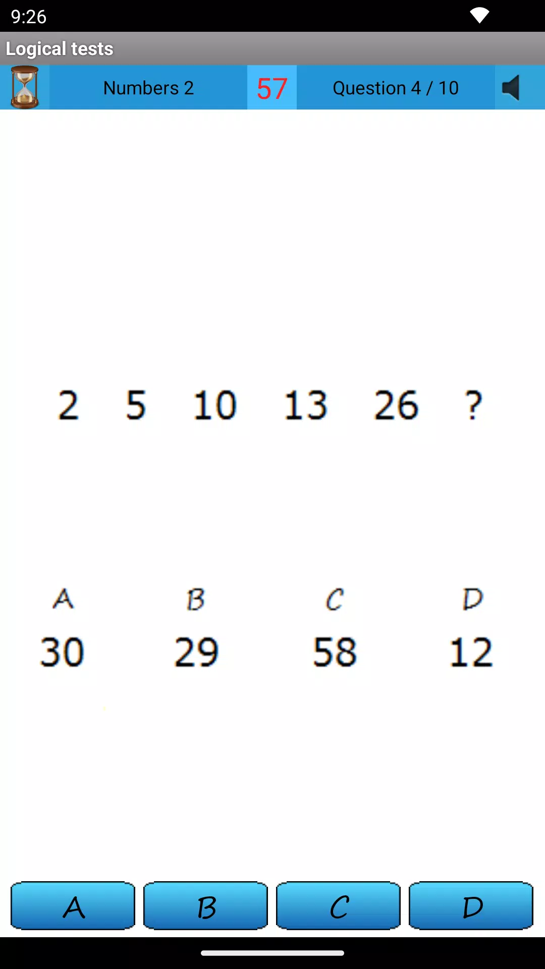 Schermata Logical tests 1