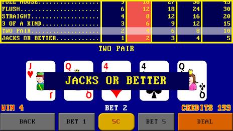 Video Poker Simulator 螢幕截圖 1