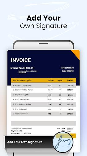 Invoice Maker and Generator 螢幕截圖 3