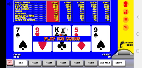 Video Poker with Double Up Schermafbeelding 2