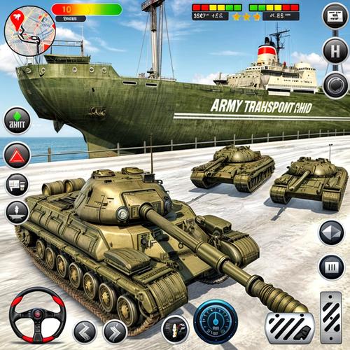 Army Transport Tank Ship Games Captura de pantalla 2