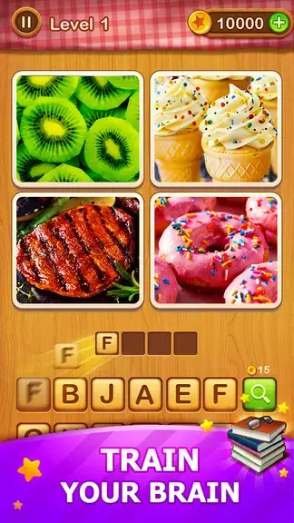 4 Pics Guess Word -Puzzle Game Schermafbeelding 1