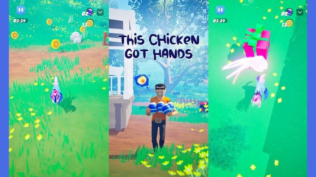 チキンは、アクション満載のアーケードファイターで復venを求めています