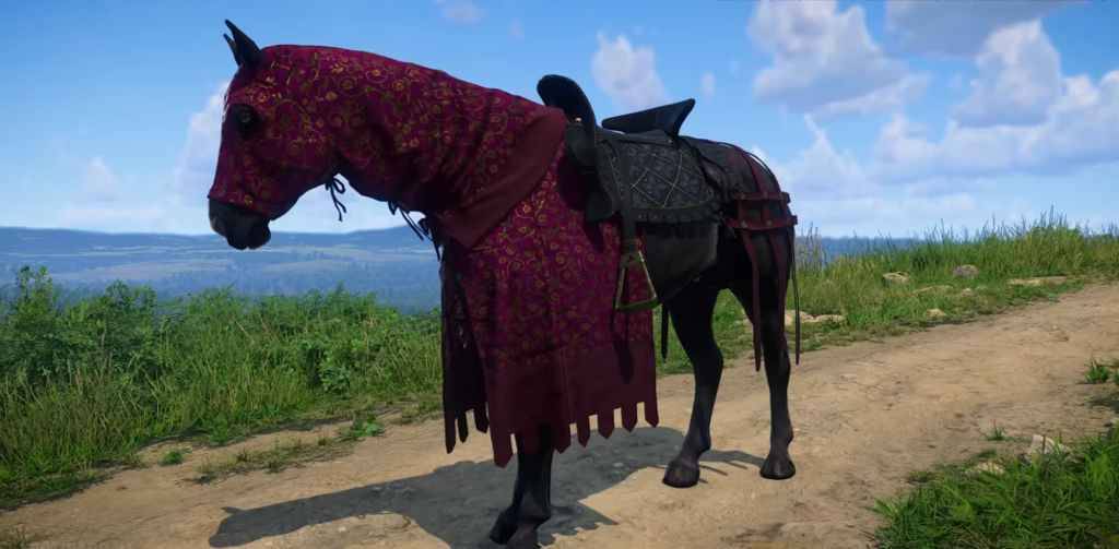 Kingdome Come Deliverance 2 Pferd in roter Rüstung