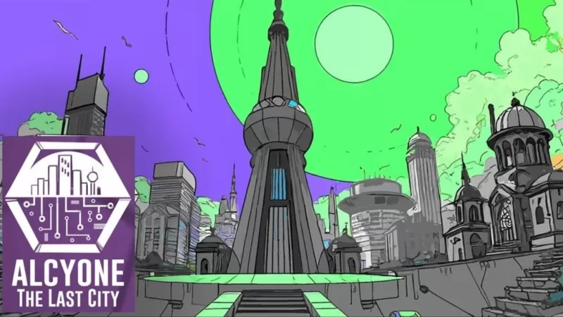 „Alcyone: Last City Dystopian Sci-Fi powieść wydana”