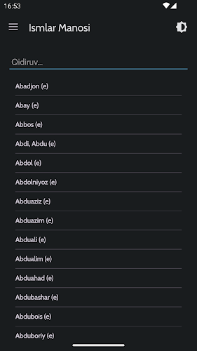 Ismlar manosi - O‘zbek Ekran Görüntüsü 3