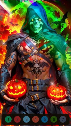Halloween Witch Coloring Games ภาพหน้าจอ 3