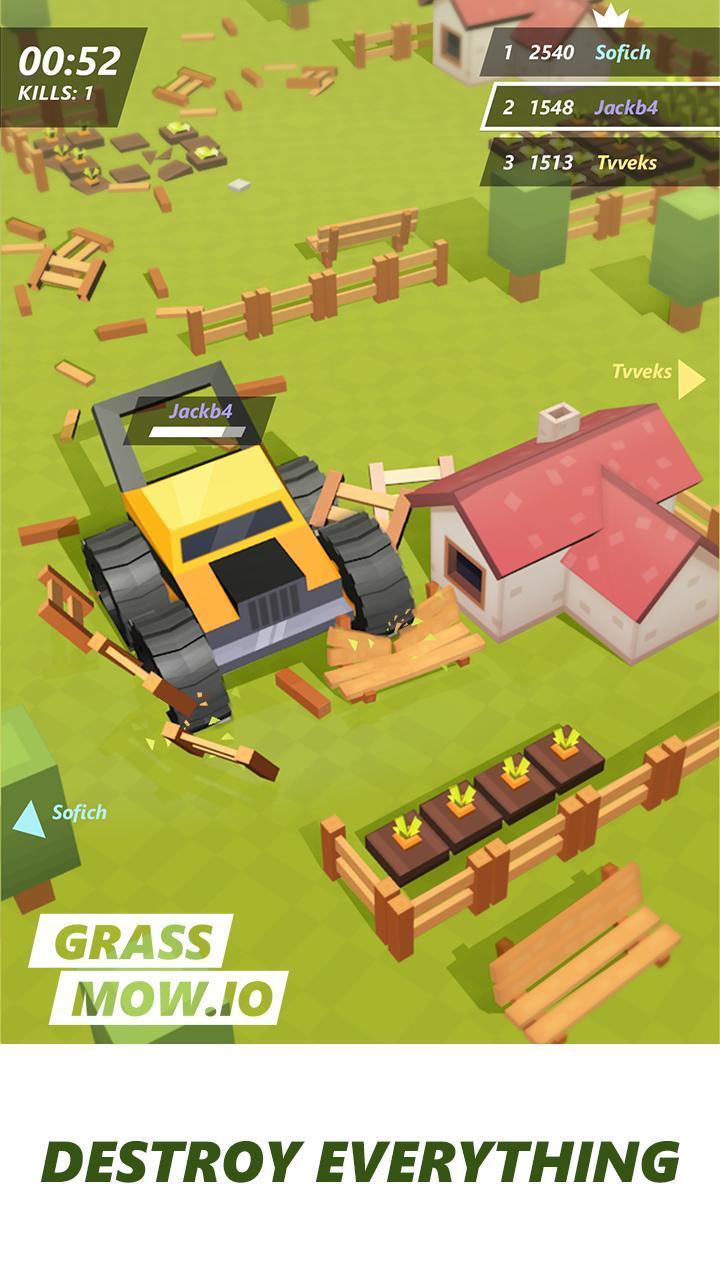 Grass mow.io - survive ภาพหน้าจอ 1