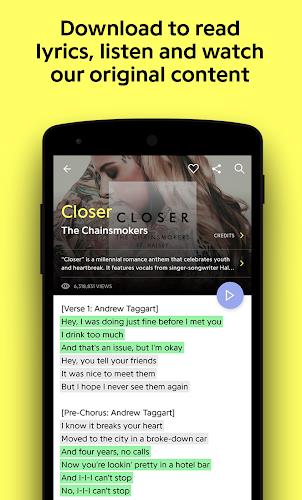 Genius — Song Lyrics Finder ภาพหน้าจอ 1