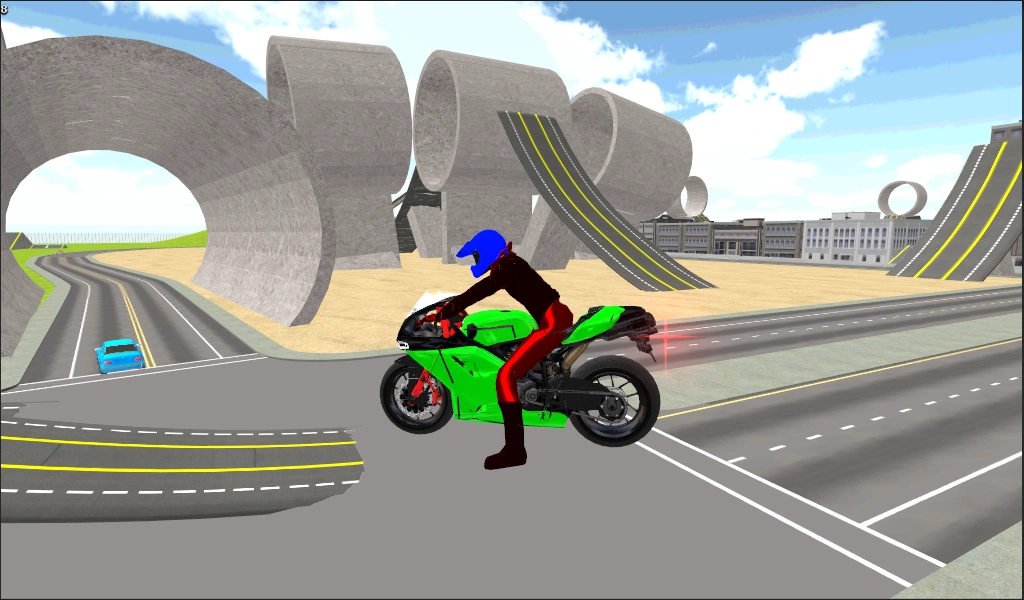 Motorbike Stunt Race 3D Скриншот 0