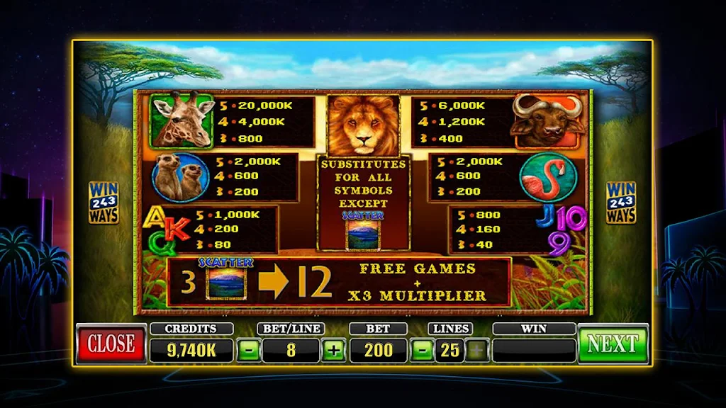 SLOT African Simba 螢幕截圖 3