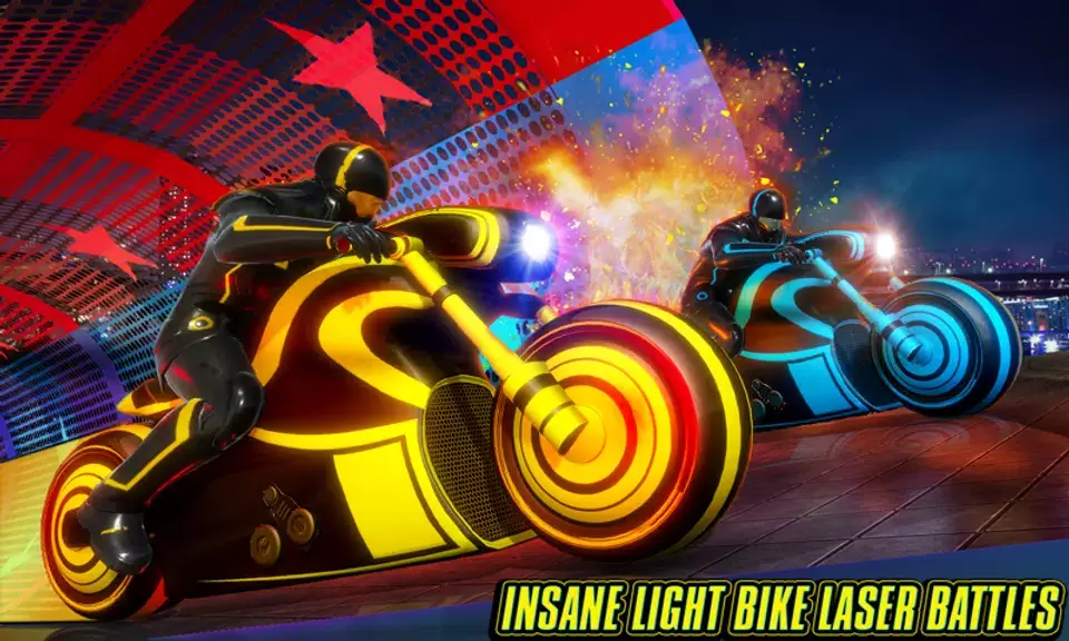 Light Bike Stunt Racing Game Capture d'écran 0