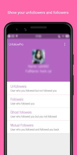 Unfollowers  &  Followers Ảnh chụp màn hình 1