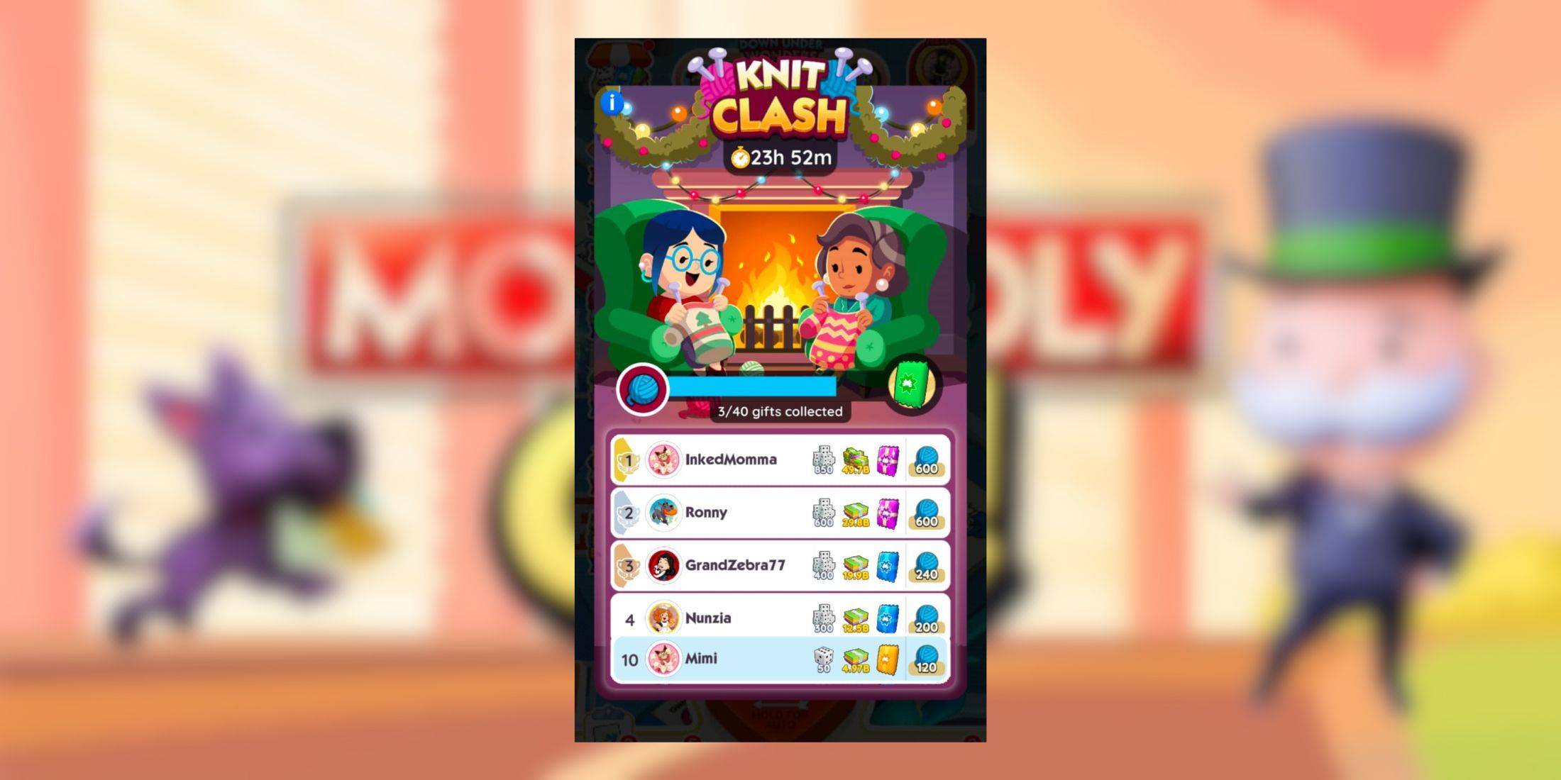 Monopoly Go: Knit Clash Rewards at Milestones