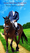 Horse With Man Photo Suit Schermafbeelding 3