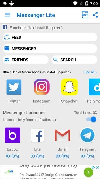 Messenger Pro Lite for Messages 螢幕截圖 0