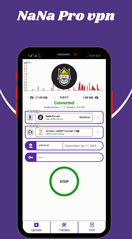 NaNa Pro vpn ဖန်သားပြင်ဓာတ်ပုံ 0