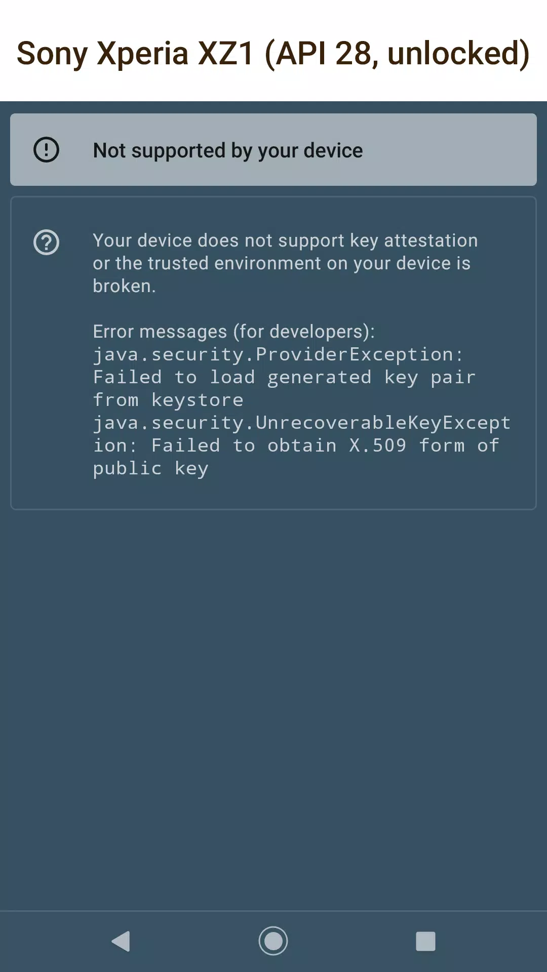 Key Attestation Demo Screenshot 3