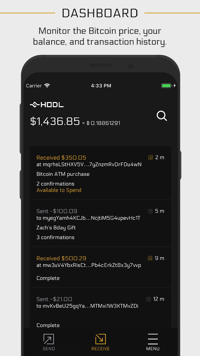 HODL Wallet ภาพหน้าจอ 2