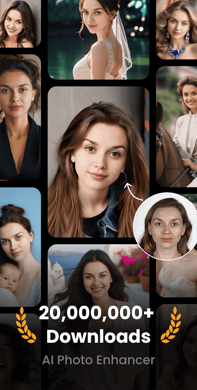 UpFoto – AI Photo Enhancer Mod 螢幕截圖 0