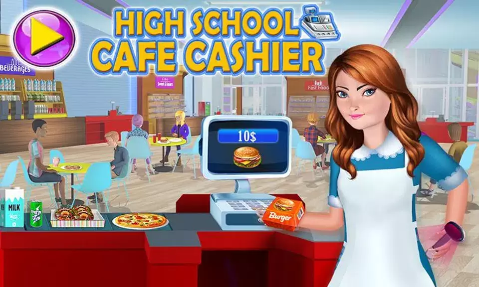 High School Cafe Cashier Games Ảnh chụp màn hình 3