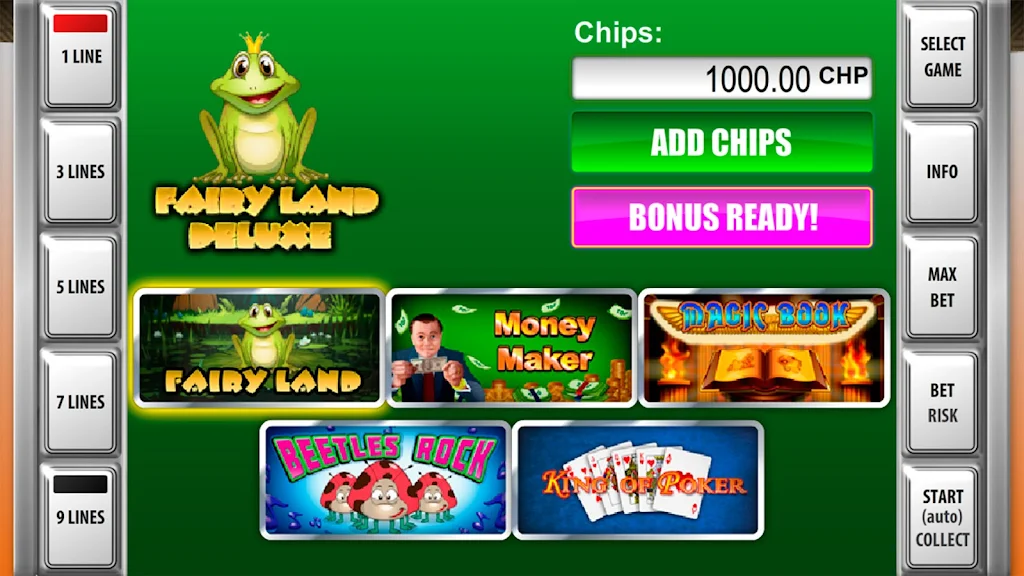 Slot machines Fairy Land Deluxe 螢幕截圖 0