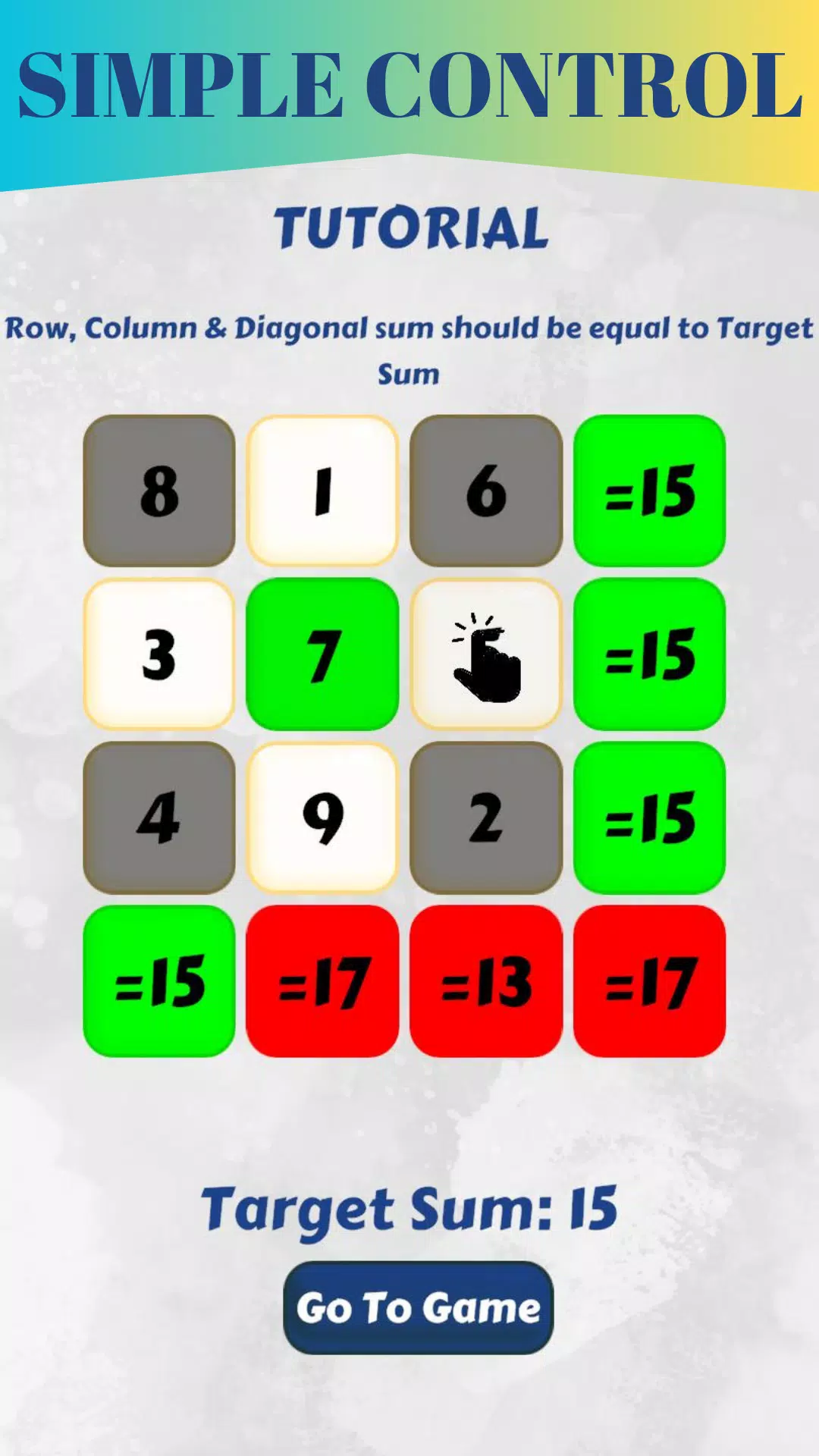 Magic Square game Ảnh chụp màn hình 1