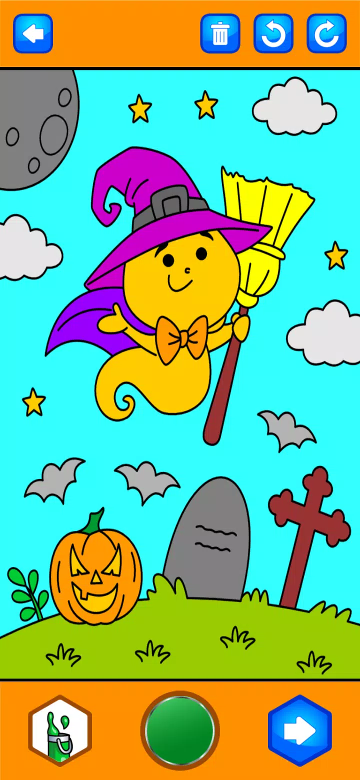 Halloween Coloring Game Ekran Görüntüsü 2