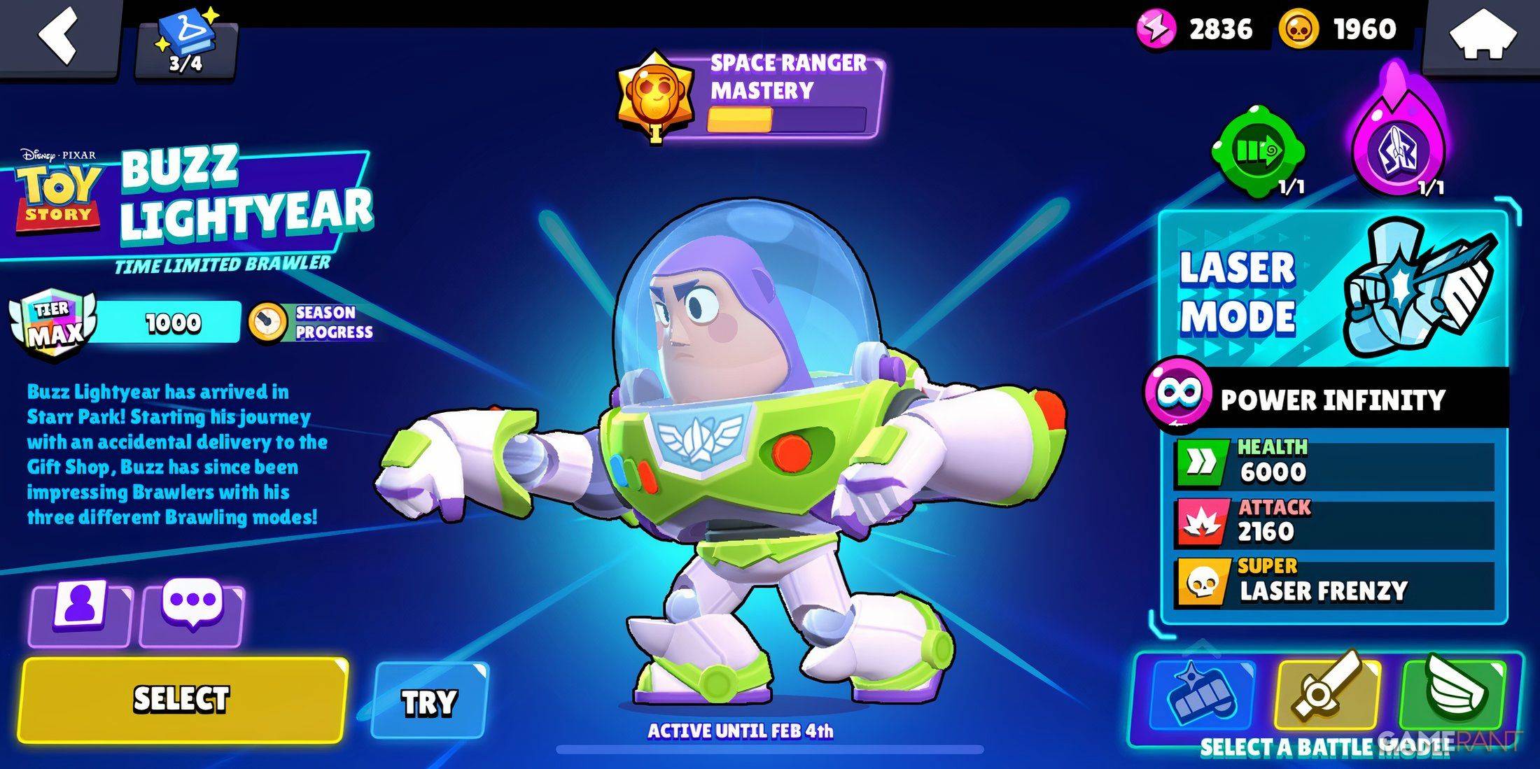 Modo láser - Buzz Lightyear