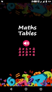 Maths Tables - Voice Guide स्क्रीनशॉट 0