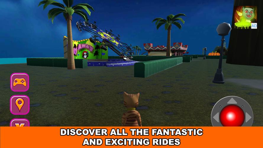 Halloween Cat Theme Park 3D Screenshot 2