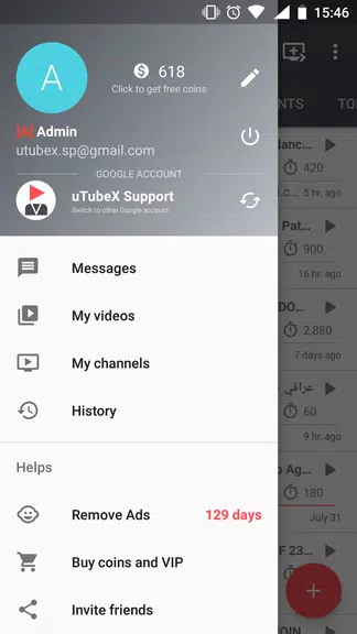 uTubeX - Views, subs, likes and comments exchange Screenshot 0