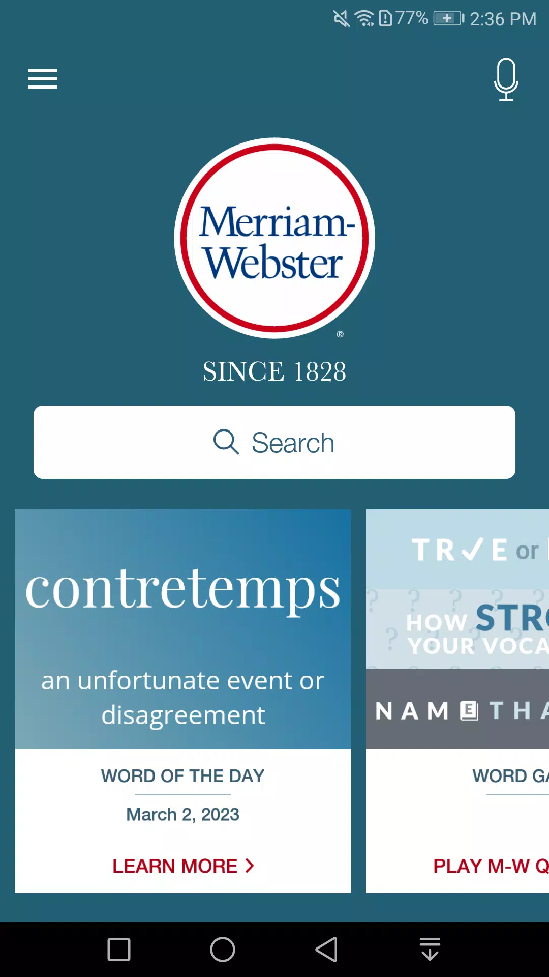 Schermata Dictionary - Merriam-Webster 0