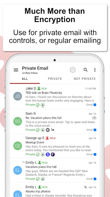 EPRIVO Encrypted Email & Chat 螢幕截圖 1