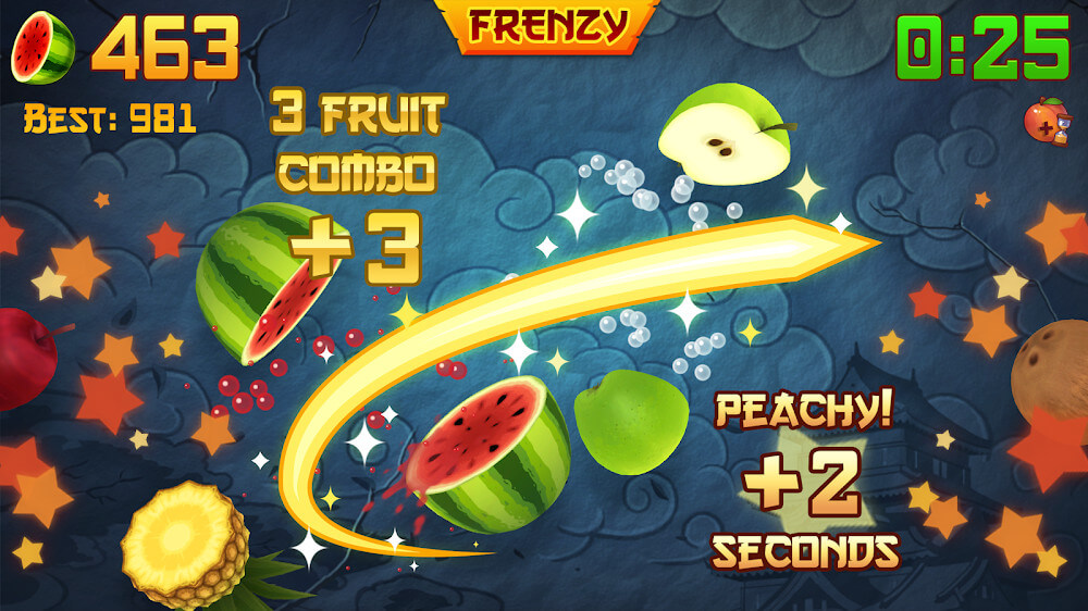 Fruit Ninja Mod ဖန်သားပြင်ဓာတ်ပုံ 1