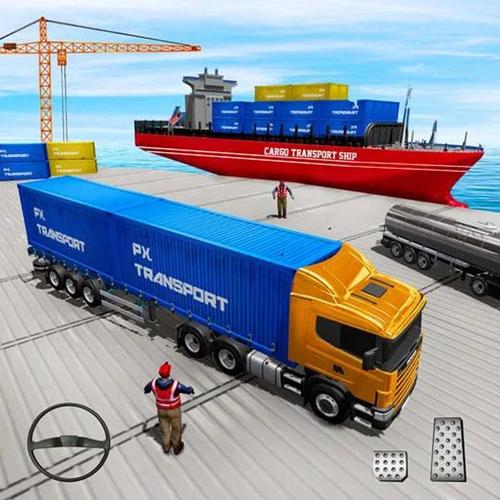 Cargo Transport Truck Driving Schermafbeelding 0