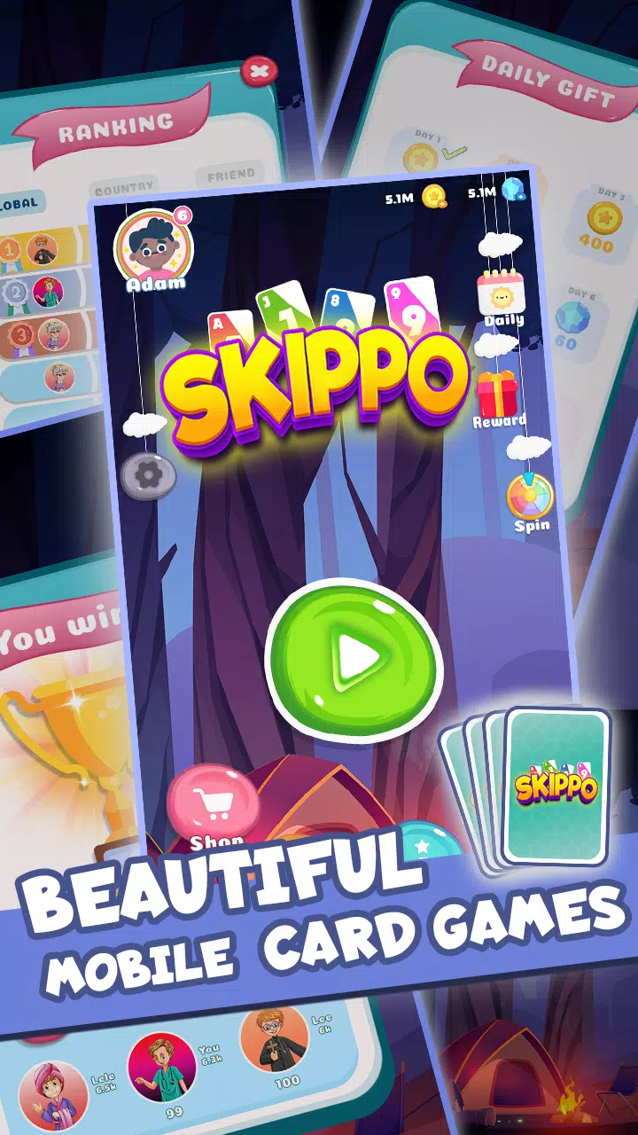 Skippo - Card Games Tangkapan skrin 1