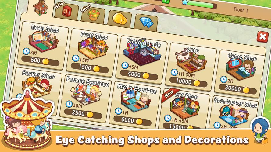 Happy Mall Story: Sim Game 螢幕截圖 1