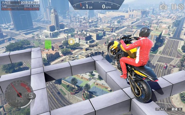 Crazy Stunt Rider GT Bike Game ဖန်သားပြင်ဓာတ်ပုံ 2