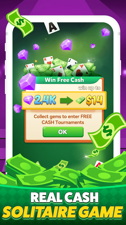 Solitaire Clash-Win Cash Captura de tela 3