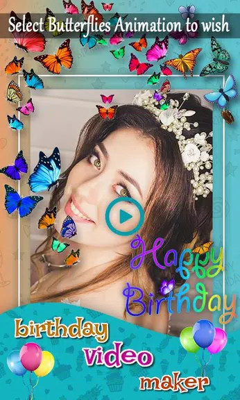 Birthday Video & Status Maker Capture d'écran 3