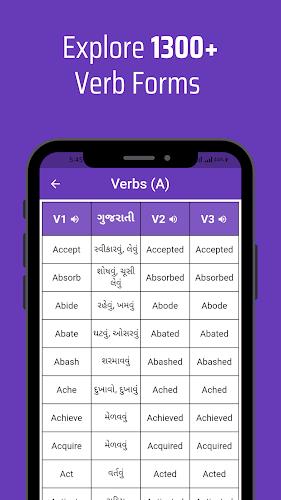 Verbs Gujarati Captura de pantalla 1